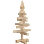 vidaXL Weihnachtsbäume mit Ständer Natur 60 cm Massivholz Kiefer