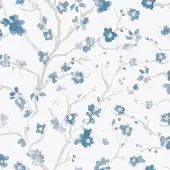 Superfresco Vliestapete geblümt aufgeschäumt Uni Blau - 10mx53cm