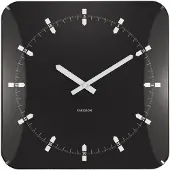 Karlsson - Wanduhr Sucinto Dome Square - Schwarz - 35x35x35cm