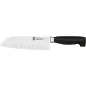 Zwilling Santokumesser "VIER STERNE" mit Kullen, 18 cm