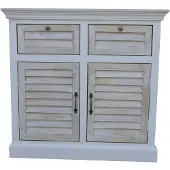 LC Home Hampton Sideboard aus Mangoholz mit Lamellenfront