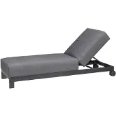 CLEMENTO Beziers Gartenliege/Loungeliege Aluminium mit Rollen Sunbrella