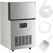 vidaXL Eiswürfelmaschine Silbern 45 kg / 24 h