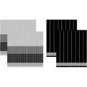 DDDDD Kombi-Set Jules Anthracite 2 Küchentücher + 2 Geschirrtücher-60 x 65 cm