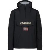 Napapijri Herren Regenjacke Schwarz mit Kapuze und recycelten Materialien