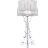 Kartell Design Tischlampe Bourgie, dimmbar, klar / transparent, für Wohn- / Esszimmer, Kunststoff, Design, Tischlampe