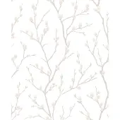 Superfresco Vliestapete "Zweig" geblümt aufgeschäumt Weiß/Braun - 10m x 52cm