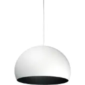 Kartell FL/Y Pendelleuchte Weiß/Schwarz - , FL/Y, dimmbar, Weiß, für Wohnzimmer, Kunststoff, Design