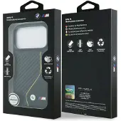 BMW M Carbon Linie & Logo Magsafe Fall für Iphone 17 Pro - gelb