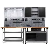 Ondis24 Werkstatt-Set "Erfinder" 5 Stk. tlg. Werkstatteinrichtung 240 cm - Arbeitshöhe 85 cm