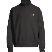 Carhartt WIP - Weit geschnittener Sweatshirt - Half Zip American Script Sweat Black für Herren - Größe L - schwarz