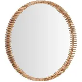Kave Home Spiegel Polke 100 x 10 x 100 cm Teakholz Wandspiegel Badezimmer Wohnaccessoire