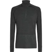 Icebreaker - Unterwäsche aus Merinowolle - M Merino 260 ZoneKnit LS Half Zip Jet Heather für Herren aus Wolle - Größe L - Grau