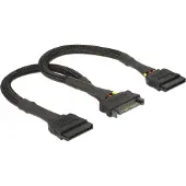 DeLOCK 60135, 0,25 m, 2 x SATA 15-Pin, Männlich, Weiblich, Gerade, Gerade