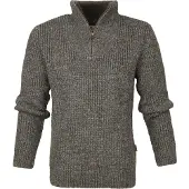 Barbour Pullover Herren New Tyne Half Zip Knitted Jumper Derby Tweed-L