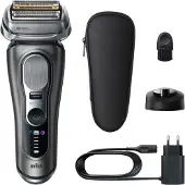 Braun Series 9 Pro+ 9615S, Folienschaber, Schwarz, Grau, Edelstahl, Tasten, LED, Wechselstrom/Batterie