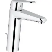 GROHE Eurodisc-Cosmopolitan Einhand-Waschtischbatterie, M-Size, Ausladung 142mm, Zugstangen-Ablaufgarnitur, 23448002