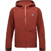 Black Diamond - Wasserfeste und atmungsaktive Jacke für Skiwanderungen - M Recon Stretch Shell Iron Red für Herren - Größe S - Rot