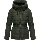 MARIKOO Winterjacke "Himee" mit praktischem Taillengürtel und robuster Klickschnalle
