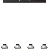 FABAS LUCE Arabella - 4-flammige Pendelleuchte - 32W LED - Geräuchertes modernes Design