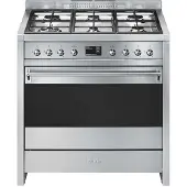 Smeg A1-9 90 Cm Gasherd Mit Backofen 4 Brennern