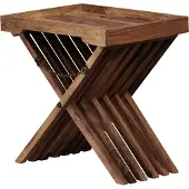 Wohnling Beistelltisch Sheesham massiv gebeizt 60 x 40 cm - MERJA