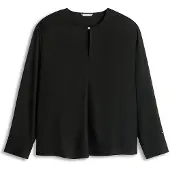 Tommy Hilfiger Bluse WW0WW47339 Schwarz Relaxed Fit