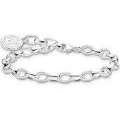 Thomas Sabo Charm Armband mit Schimmernden Weissem Kaltemaille Silber