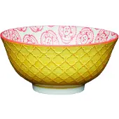 Kitchencraft Floral Ceramic Bowl Gelb