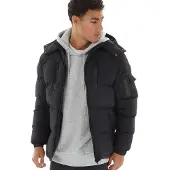 Brave Soul Herren Brockhall Pufferjacke Schwarz