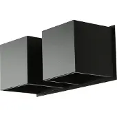 Licht-Erlebnisse Wandlampe Schwarz Aluminium eckig Modern stylisch BRUCCIA Wandleuchte Up Down Lampe Wohnzimmer Flur