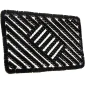 NYVI Fußmatte Grid - Rutschfest, Wetterfest, Hygienisch, für Innen und Außen Farbe:Schwarz;Größe:45x75 cm