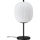 FABAS LUCE Domizia Tischleuchte in Schwarz aus Metall und mundgeblasenem Glas, edles Design, E27-Fassung (40W), ideal für Innenbeleuchtung, Schutzklasse II