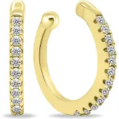 Brilio Silver - Trendy gold-plated earrings with clear zircons EA694Y