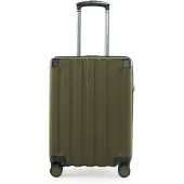 Hauptstadtkoffer Q-Damm - Handgepäck Koffer Flugzeug Trolley 4 Rollen Kabinenkoffer Cabin Size Bordkoffer Rollkoffer TSA, 54 cm, 38 Liter ,Avocado