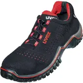 Uvex 69988, Männlich, Erwachsener, Sicherheitsschuhe, Schwarz, Rot, ESD, S1, Speed-Schnürsenkel