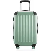 Hauptstadtkoffer - Spree - Handgepäck mit Erweiterung, Koffer auf Rollen, Trolley Flugzeug Hartschalenkoffer Hand Luggage TSA, 55 cm, Cabin Bag max 42 Liter,Mint