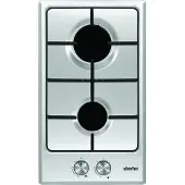 Simfer Kochfeld H3.200.VGRIM Gas, Anzahl Brenner/Kochzonen 2, Drehknöpfe, Inox