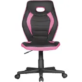 Amstyle Kinderdrehstuhl LUAN schwarz/pink für Kinder ab 6 mit Lehne Kinderdrehstuhl ergonomisch Kinderbürostuhl Jugendstuhl höhenverstellbar