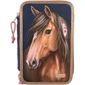 Depesche 3-Fach Federtasche Stepp Miss Melody Night Horses