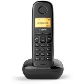 Gigaset A170 Solo, DECT-Telefon, Kabelloses Mobilteil, 50 Eintragungen, Anrufer-Identifikation, Schwarz