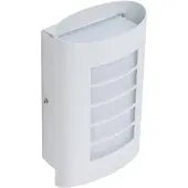 LINDBY LED-Außenwandleuchte Ismael, weiß, Alu, Höhe 26,8 cm