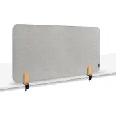 Legamaster Akustik-Tischtrennwand Elements, PET-Kern, Stoffoberfläche pinnbar, inkl. 2 Tischklemmen, B 1200 x H 600 x T 21 mm, quiet grey