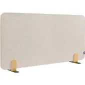 Legamaster Akustik-Tischtrennwand Elements, PET-Kern, Stoffoberfläche pinnbar, inkl. 2 Fußhalterungen, B 1200 x H 600 x T 21 mm, soft beige