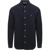 Scotch & soda Solid Corduroy Hemd Schwarz