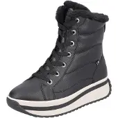 Rieker Revolution Damen Schnür-Stiefelette schwarz mit seitlichem Reißverschluss 38