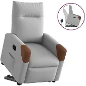 vidaXL Relaxsessel mit Aufstehhilfe Wolkengrau Stoff