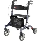 Bischoff & Bischoff Rollator Capero, faltbar, Leichtgewichtrollator mit Rückengurt, Nachtblau