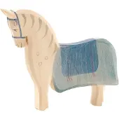 Ostheimer 41914 Pferd (Sattel) aus Holz Höhe 14,5cm Weihnachten Krippenfiguren