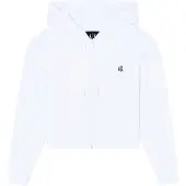 Armani Exchange für Damen. XW000822AF10818U0002 Weißes Sweatshirt mit Reißverschluss (S), Lässig, Sportlich, Baumwolle, Multisport